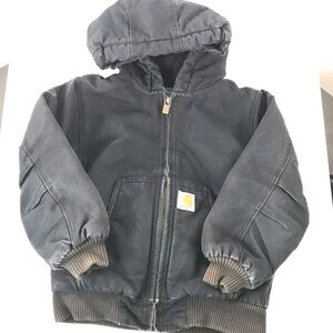 Carhartt Kids Black Hooded Work Jacket